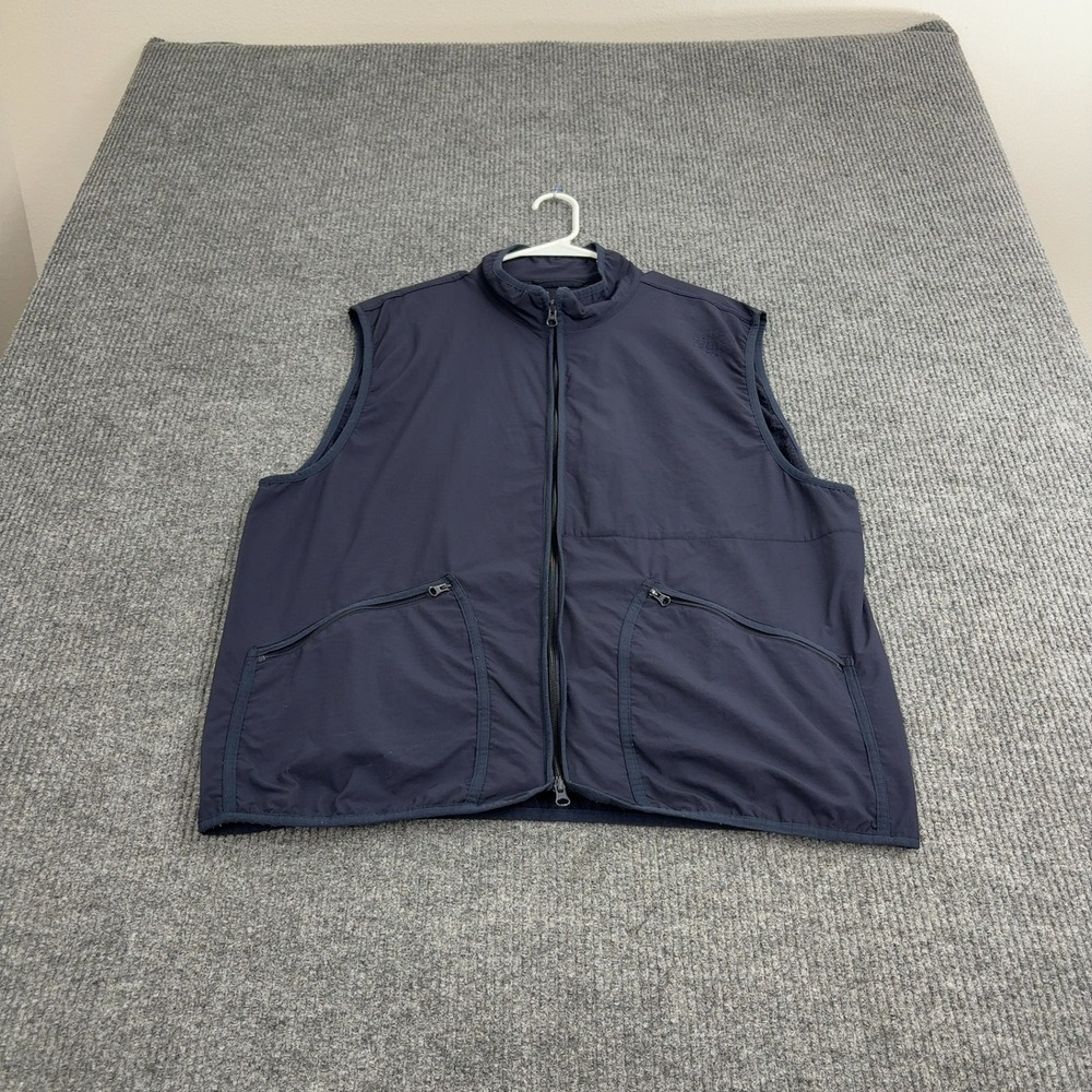 J Crew Vest Mens XL Navy Blue Polyamide Elastane Full Zip Gorpcore Outdoor Style